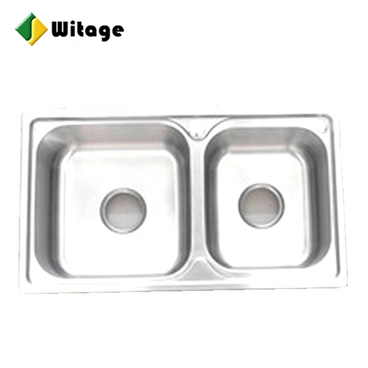 China 16 years experience double bowl 304 basin kitchen sinks stainless steel